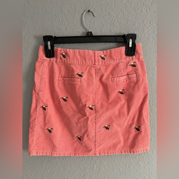 J. Crew orange/salmon embroidered goose mini skirt- size 4 - Picture 2 of 3